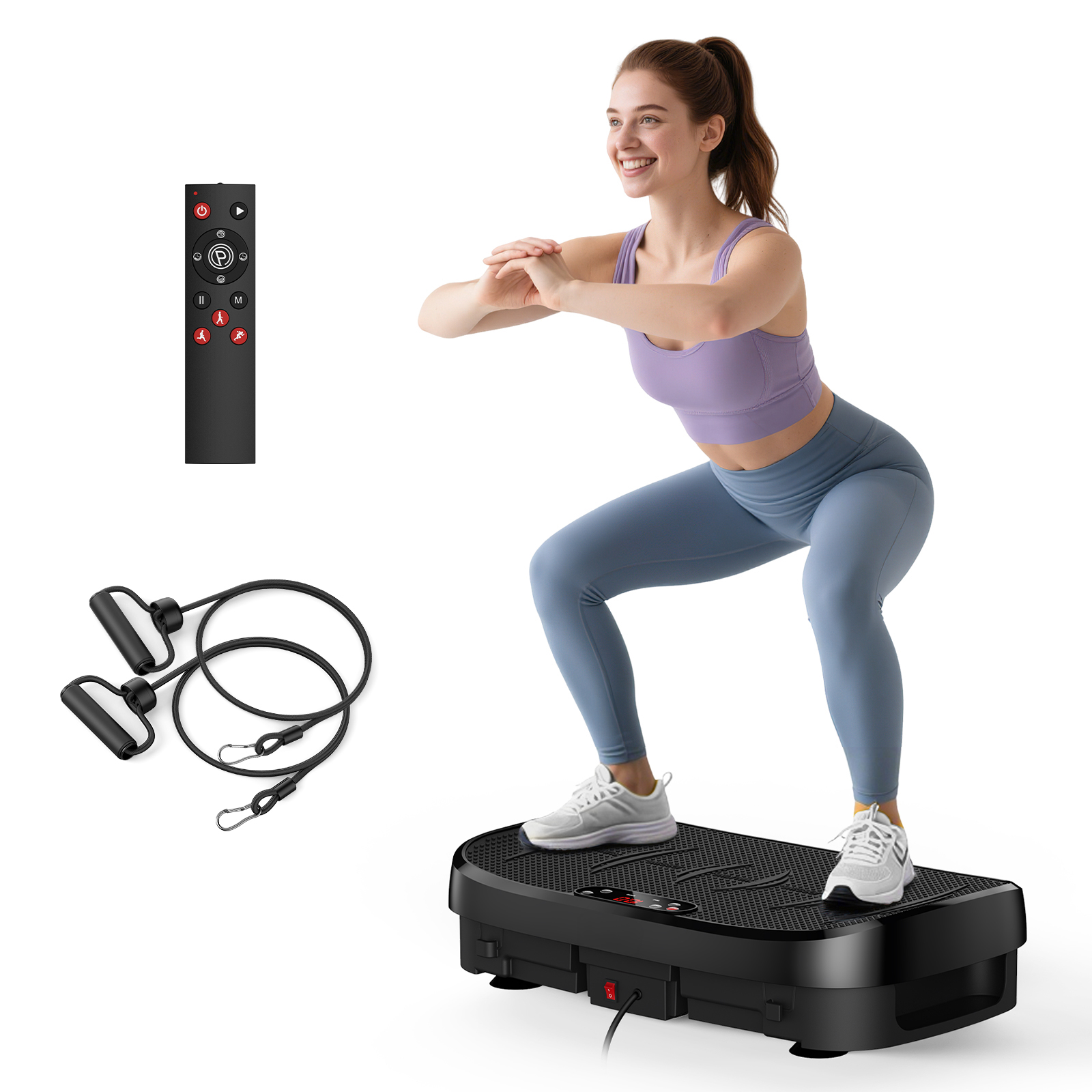 Home Gym Hyrox - لوح اهتزاز لحرق الدهون ومنصة لياقة