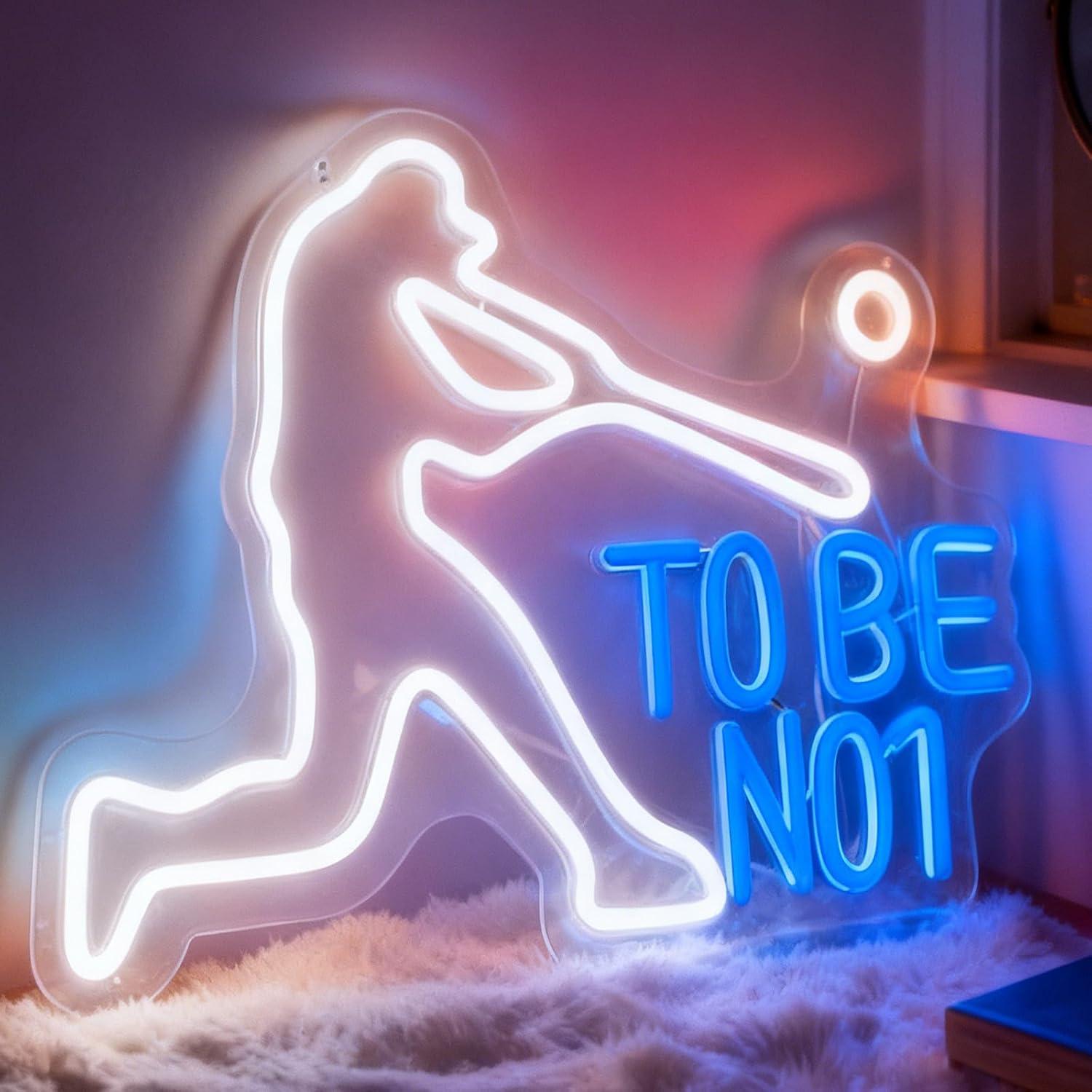 Home Gym Neon Sign - لافتة نيون بتصميم 'To Be No1'