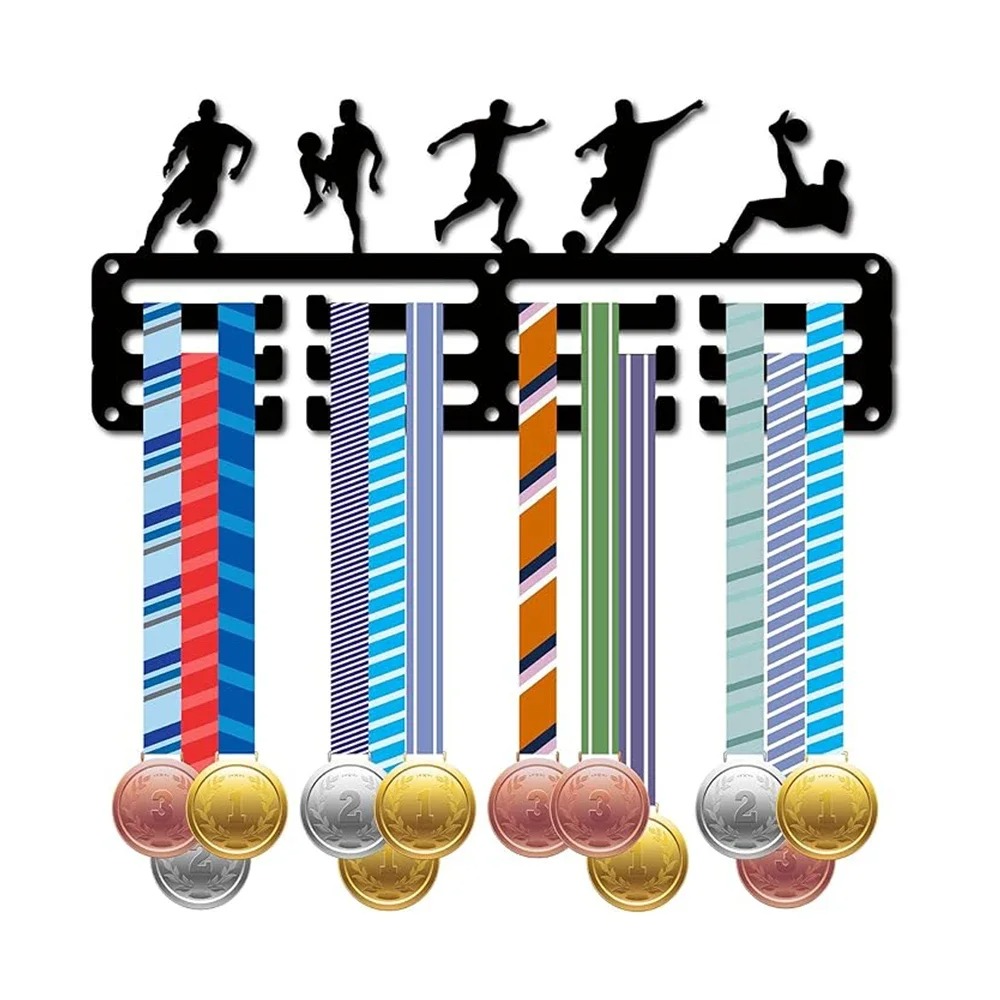 Home Gym Organization - حامل جداري لعرض الميداليات الرياضية لكرة