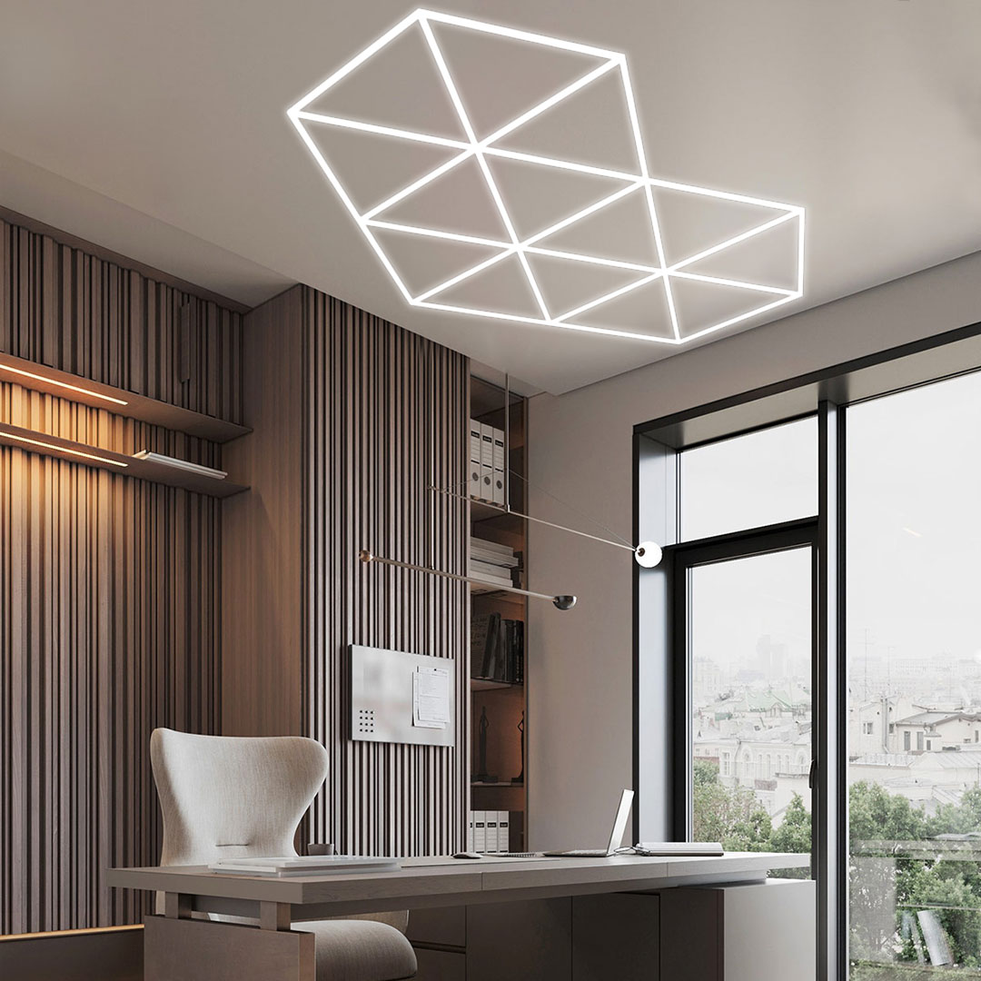 مصباح سقف سداسي الشكل LED بدرج - مراجعة Home Gym Diy وسعره