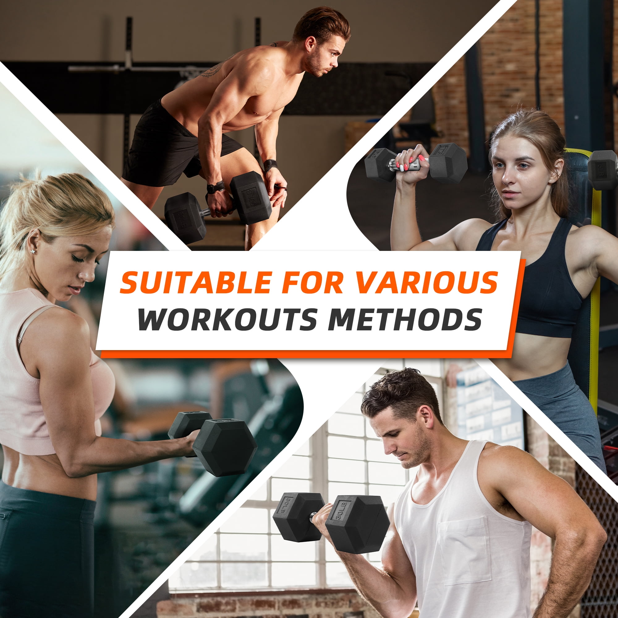 دمبل سداسي الشكل مغطى بالمطاط  - مراجعة Home Gym Hyrox وسعره