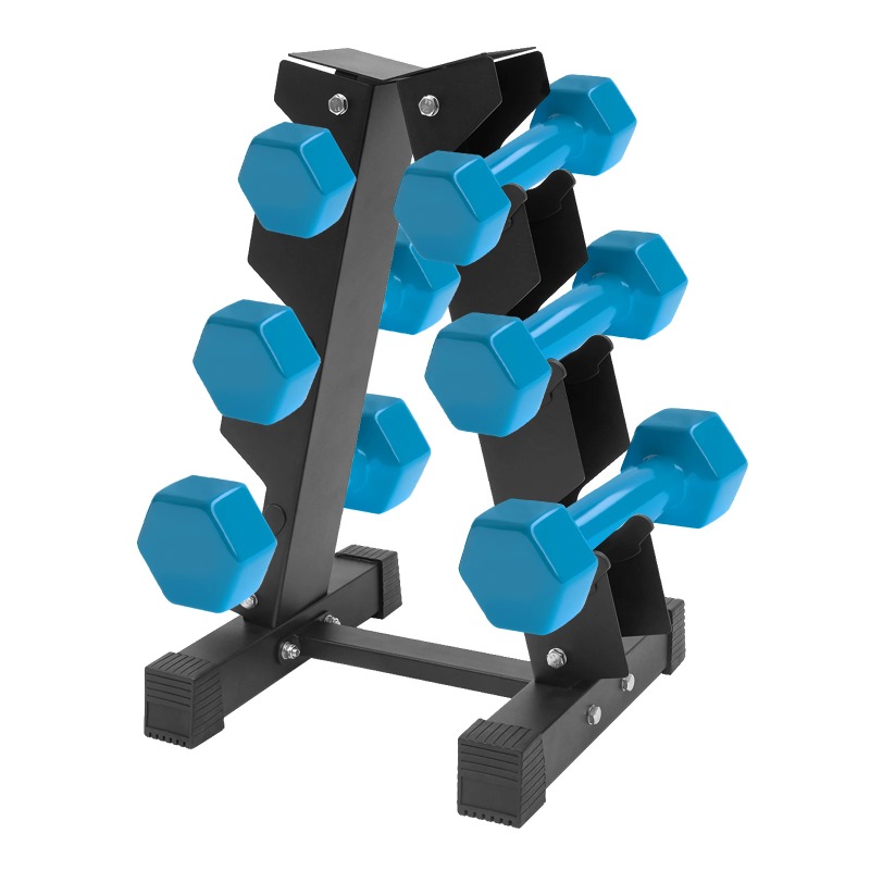 رف دمبل معدني موفر للمساحة في  - مراجعة Home Gym Organization وسعره