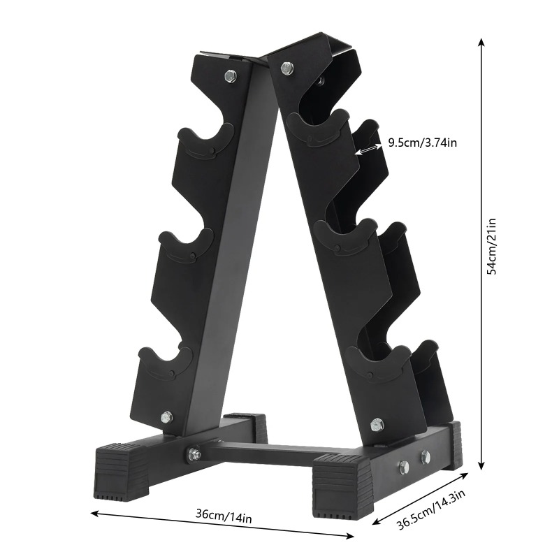 رف دمبل معدني موفر للمساحة في  - مراجعة Home Gym Organization وسعره
