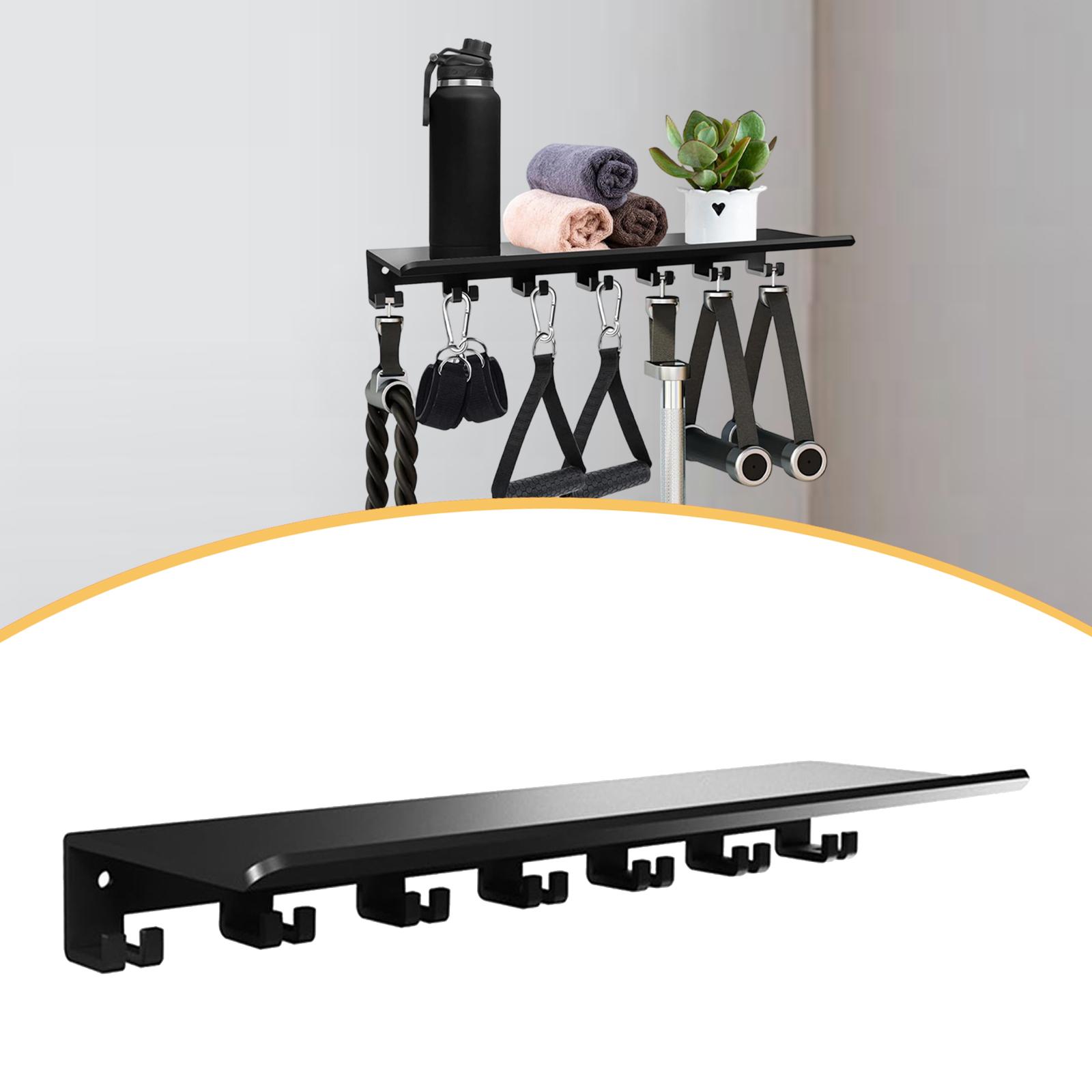رف عائم مع خطافات، رف معدني لل - مراجعة Home Gym Organization وسعره