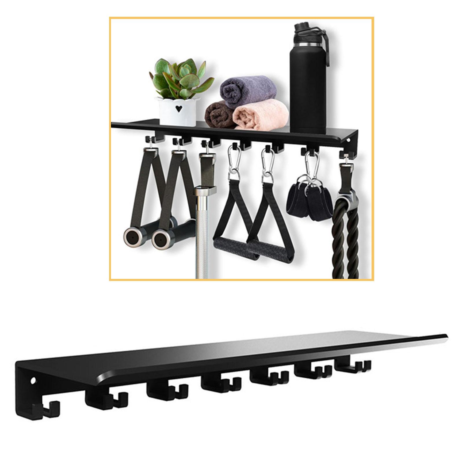 رف عائم مع خطافات، رف معدني لل - مراجعة Home Gym Organization وسعره