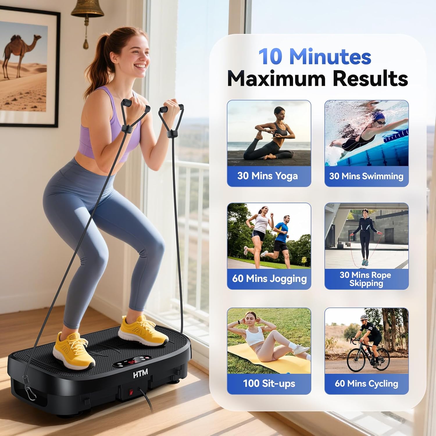 لوح اهتزاز لحرق الدهون ومنصة ل - مراجعة Home Gym Hyrox وسعره
