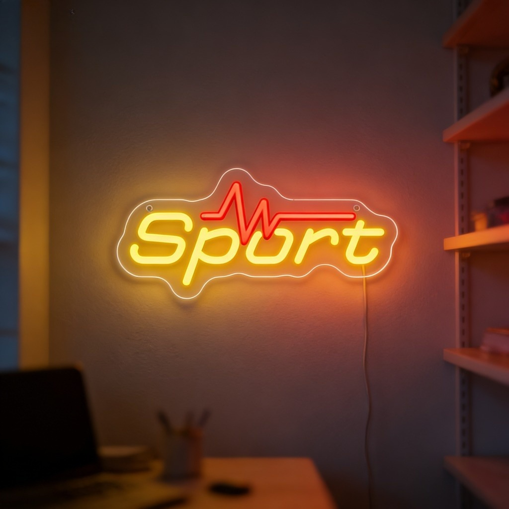 لافتة نيون رياضية بإضاءة LED ق - مراجعة Home Gym Neon Sign وسعره