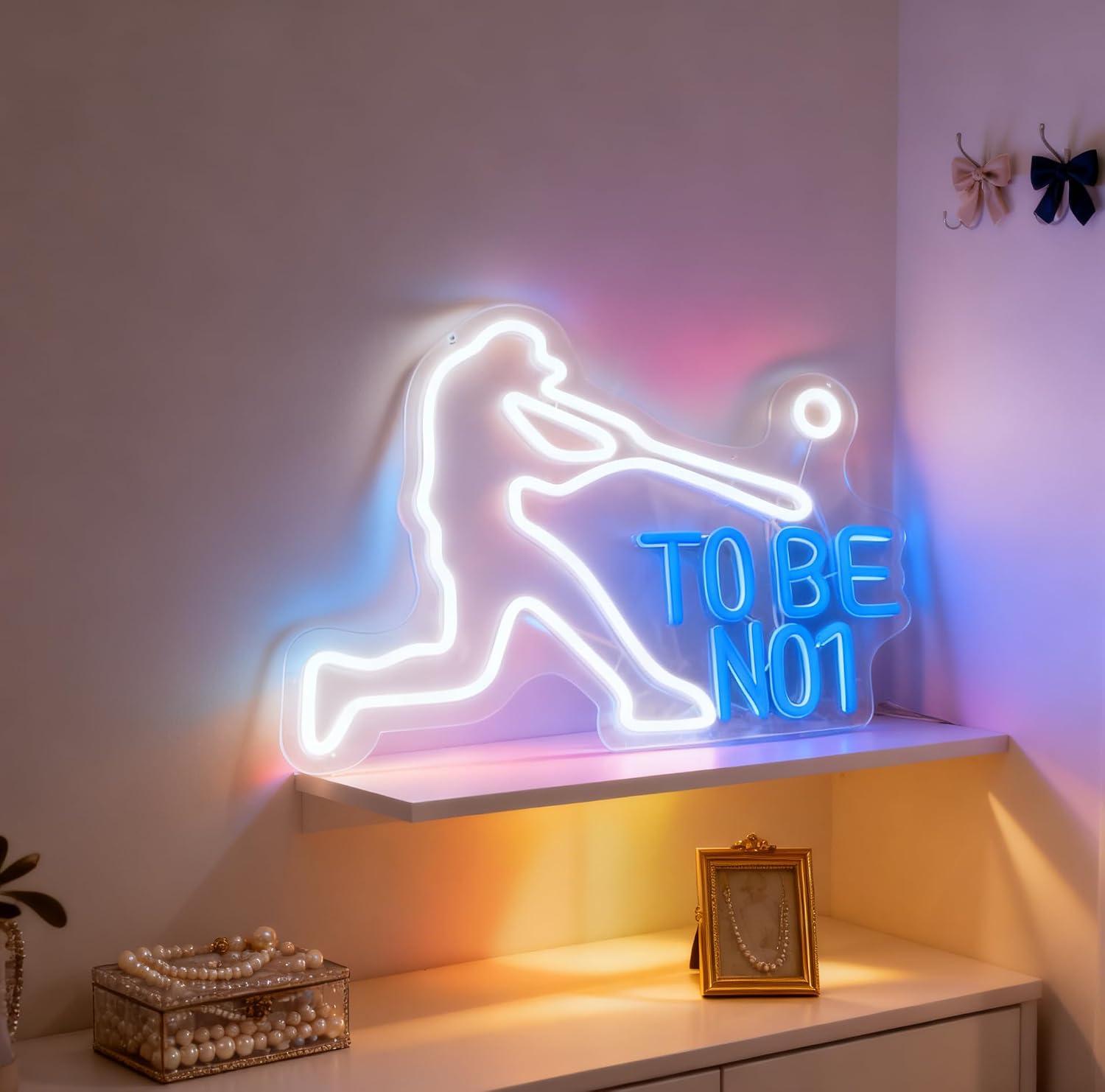 لافتة نيون بتصميم 'To Be No1'  - مراجعة Home Gym Neon Sign وسعره