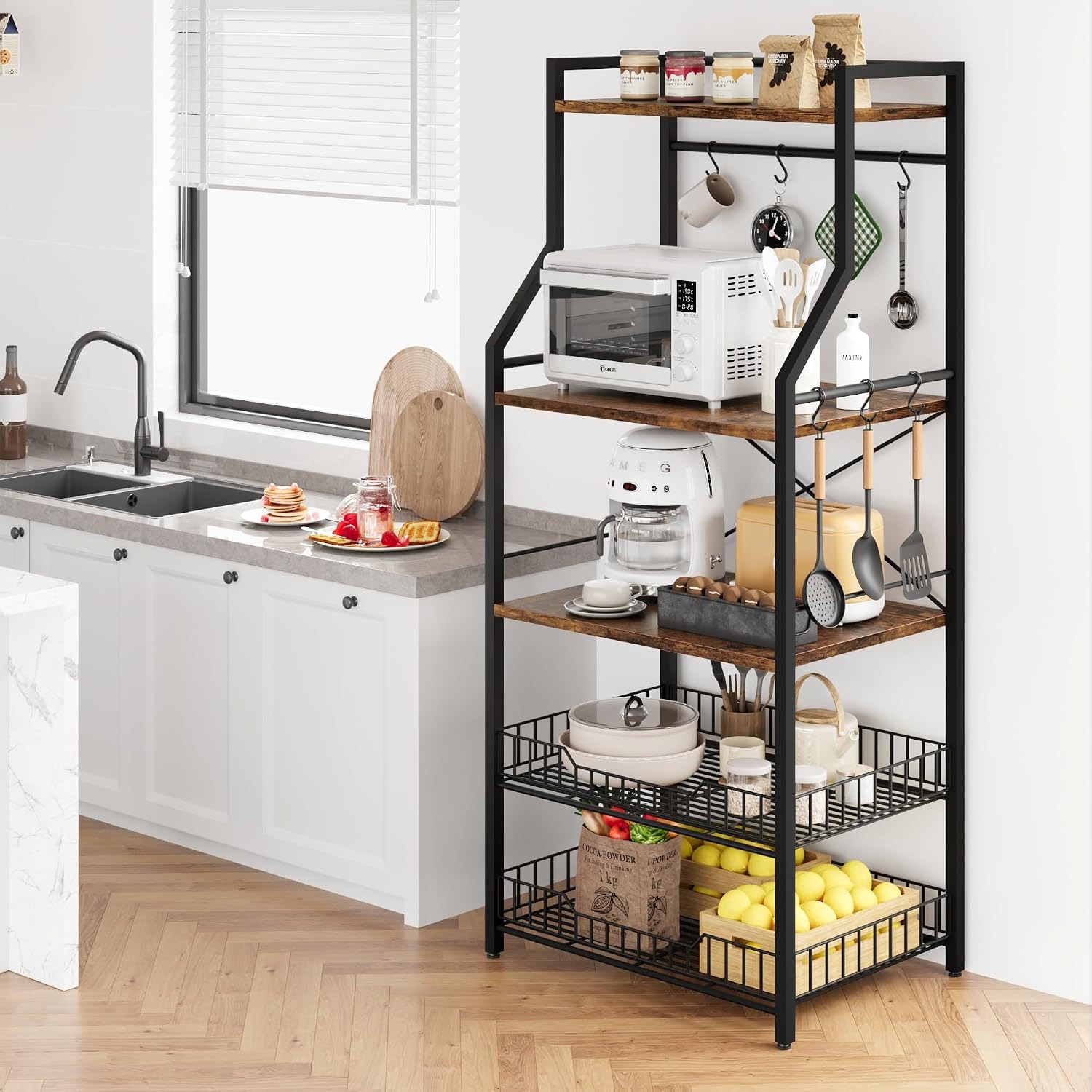 رف مطبخ من 5 طبقات مع حامل للم - مراجعة Home Gym Organization وسعره
