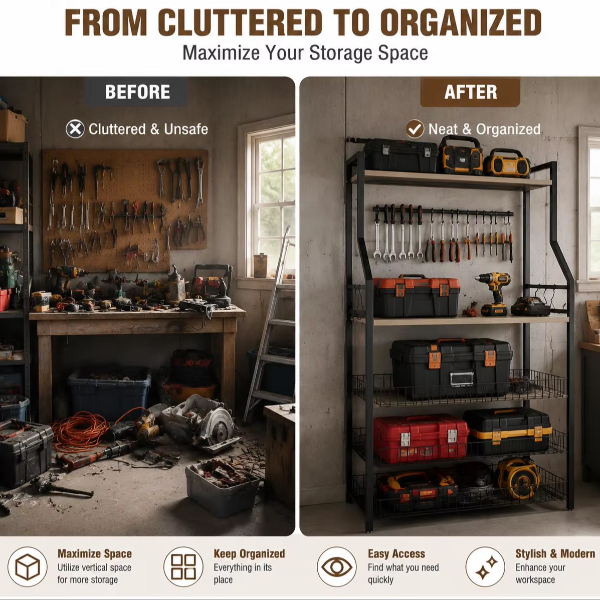 رف مطبخ من 5 طبقات مع حامل للم - مراجعة Home Gym Organization وسعره