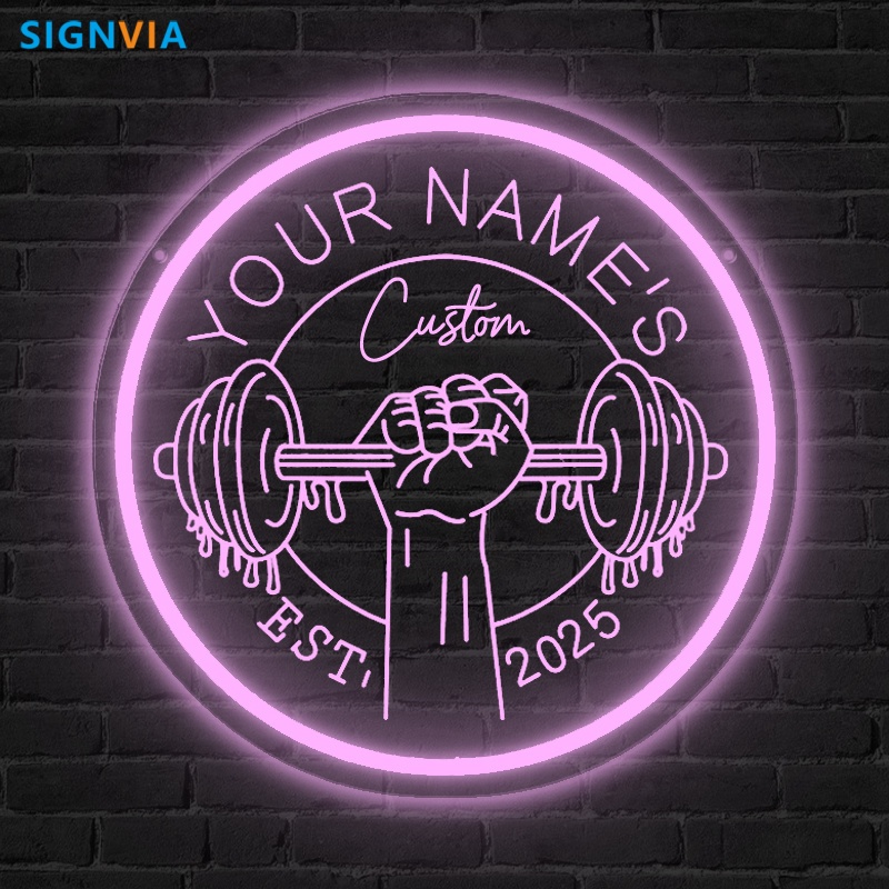 مخصص LED رياضة النيون تسجيل ال - مراجعة Home Gym Neon Sign وسعره