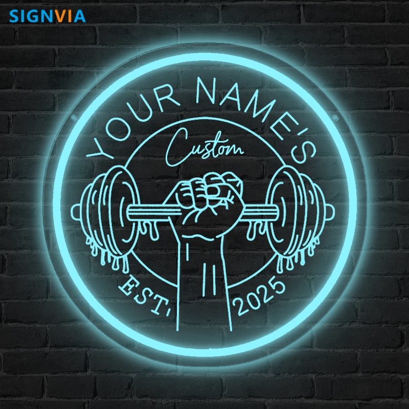 مخصص LED رياضة النيون تسجيل ال - مراجعة Home Gym Neon Sign وسعره