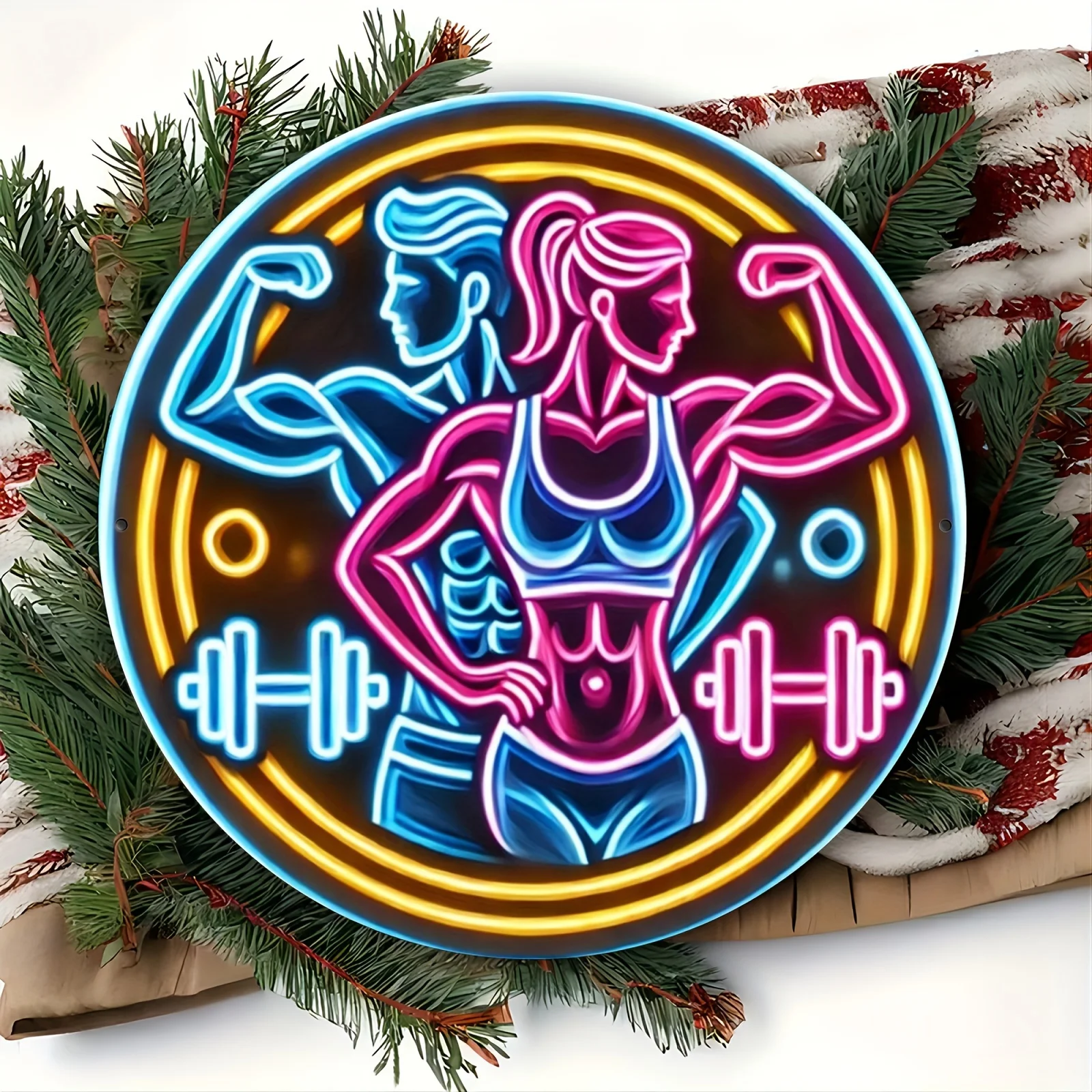 لافتة معدنية ثنائية الأبعاد لص - مراجعة Home Gym Neon Sign وسعره