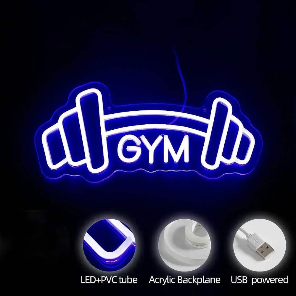 الحديد رياضة النيون تسجيل الأز - مراجعة Home Gym Neon Sign وسعره