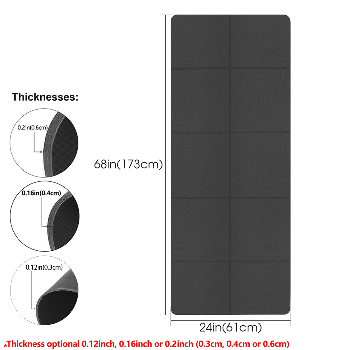 طوي اليوغا حصيرة سوداء صديقة ل - مراجعة Home Gym Yoga Mat وسعره