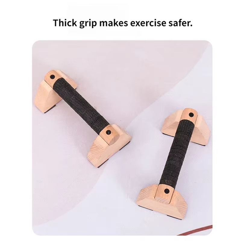 زوج من قضبان الضغط الخشبية، لت - مراجعة Push Up Stand Bar وسعره