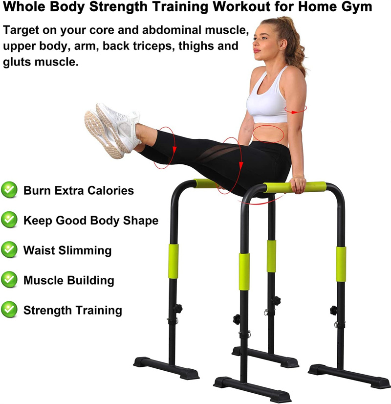 حامل دفع قابل للتعديل وغمس محط - مراجعة Push Up Stand Bar وسعره